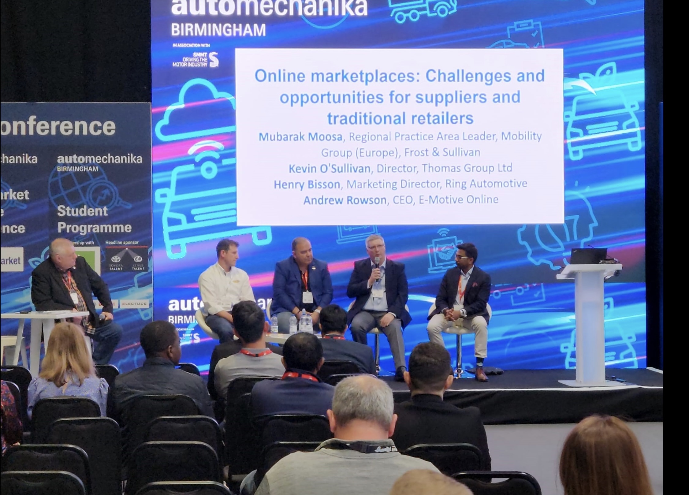 Thomas Group and Allswage teams attending Automechanika in Birmingham